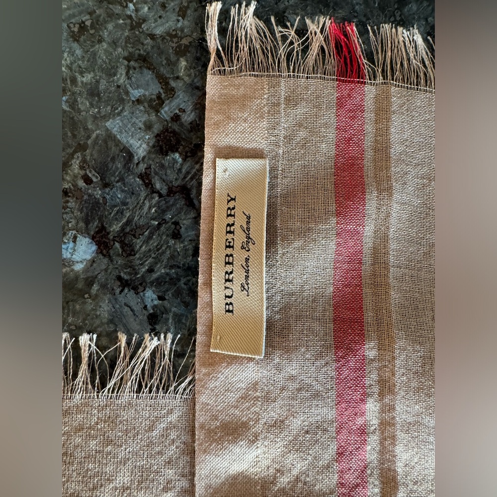 Burberry Check Wool Silk Scarf